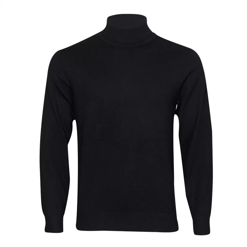 Solid High Neck Anti-Static Sweater