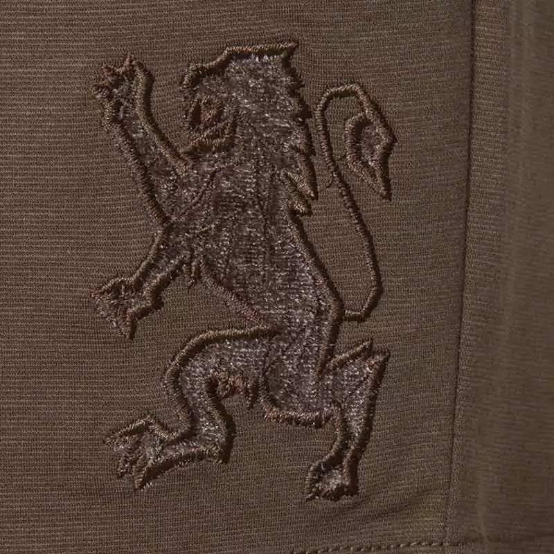 Embroidered 3D Lion Logo Short