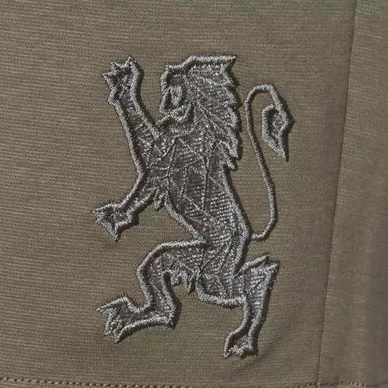 Embroidered 3D Lion Logo Short