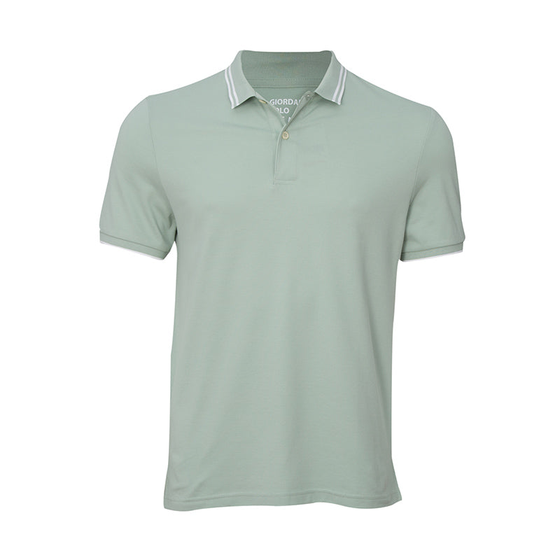 Solid Cotton Lycra Polo (Double Piping) (CL)