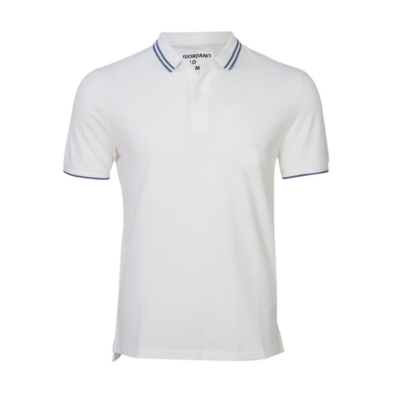 Solid Cotton Lycra Polo (Double Piping) (CL)