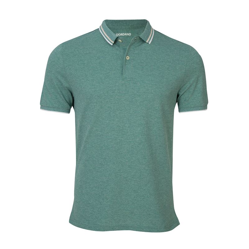 Solid Cotton Lycra Polo (Double Piping) (CL)