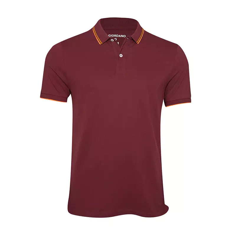 Solid Cotton Lycra Polo (Double-Piping)