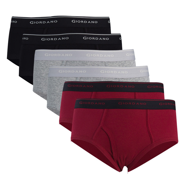 Cotton Solid Classic Brief (6 Pcs)