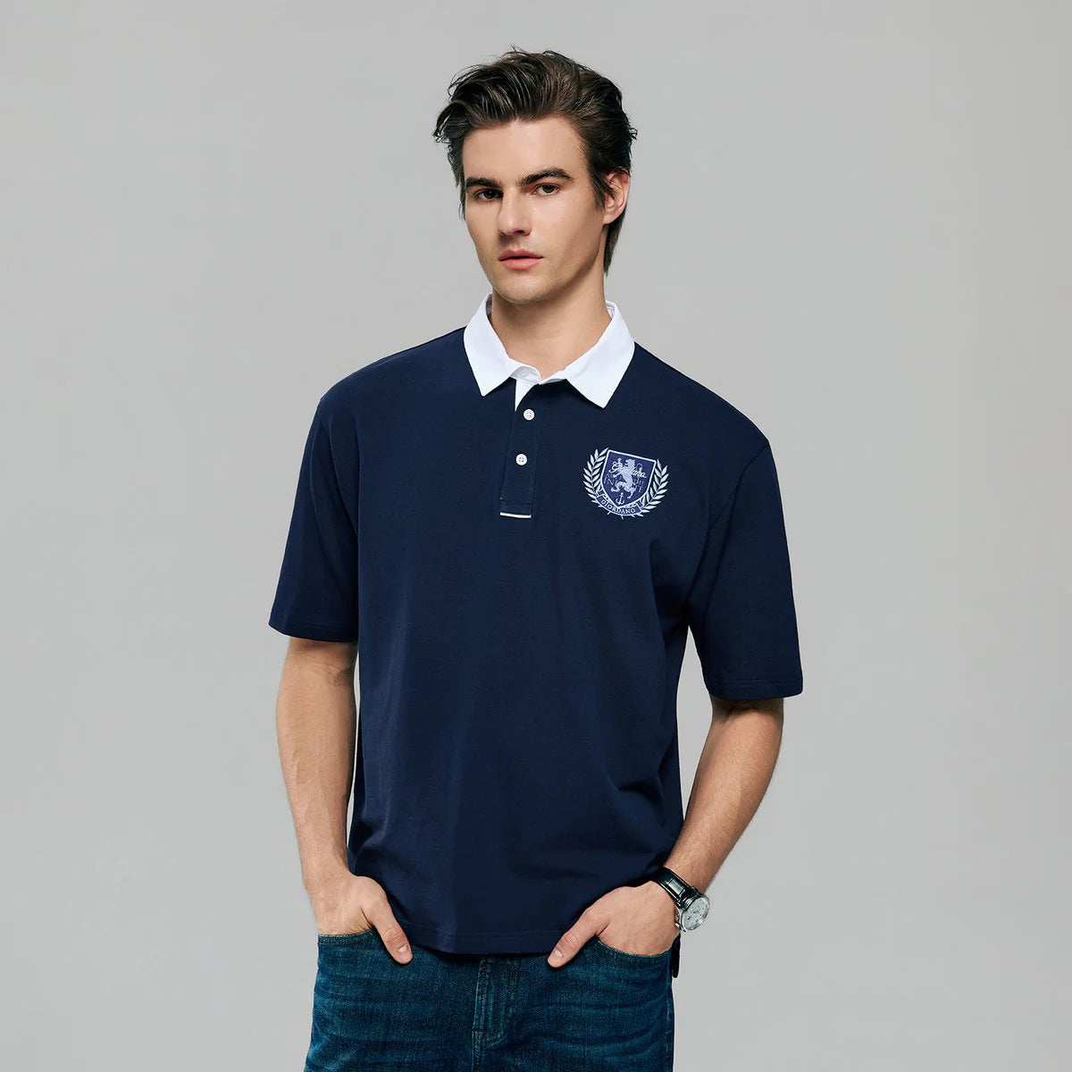 Relax Fit Bold Polo With Embroidery