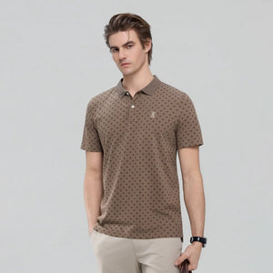 Pique Polo with Pattern Print (Slim Fit)