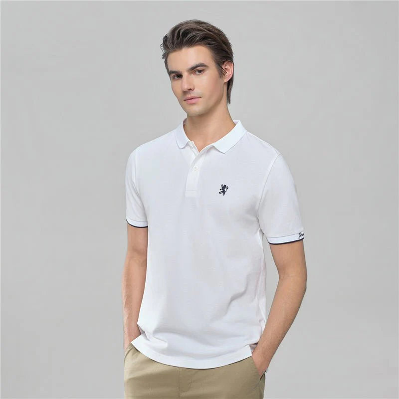 Small Lion Embroidered Polo