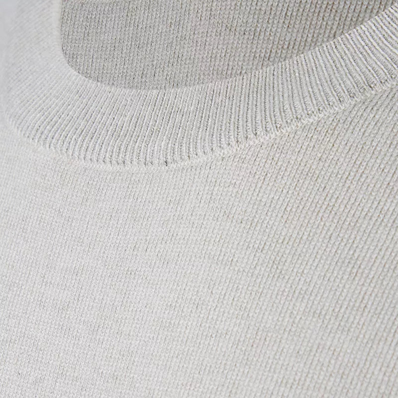 Solid Round Neck Anti-Static Sweater
