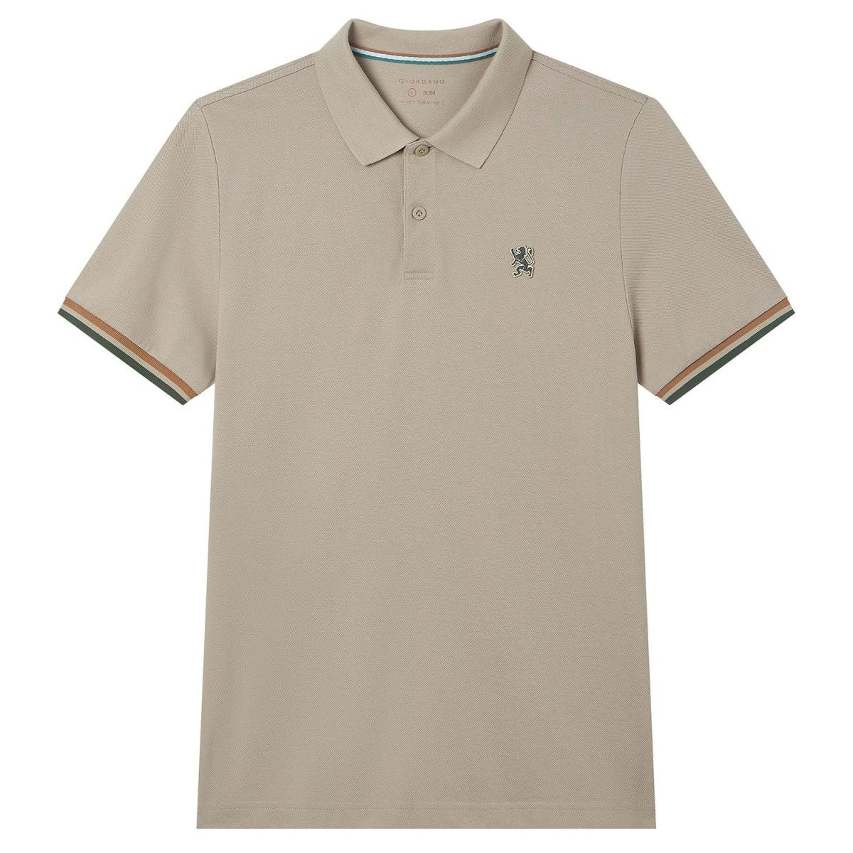 Performance Polo With Small Lion Embroidery (Slim Fit)
