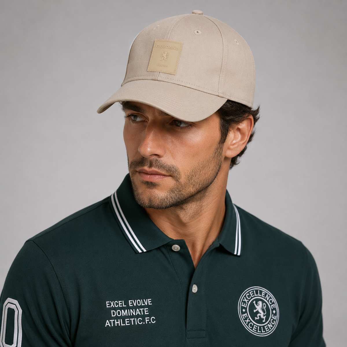 Unisex Cotton Rubber Badge Baseball Cap