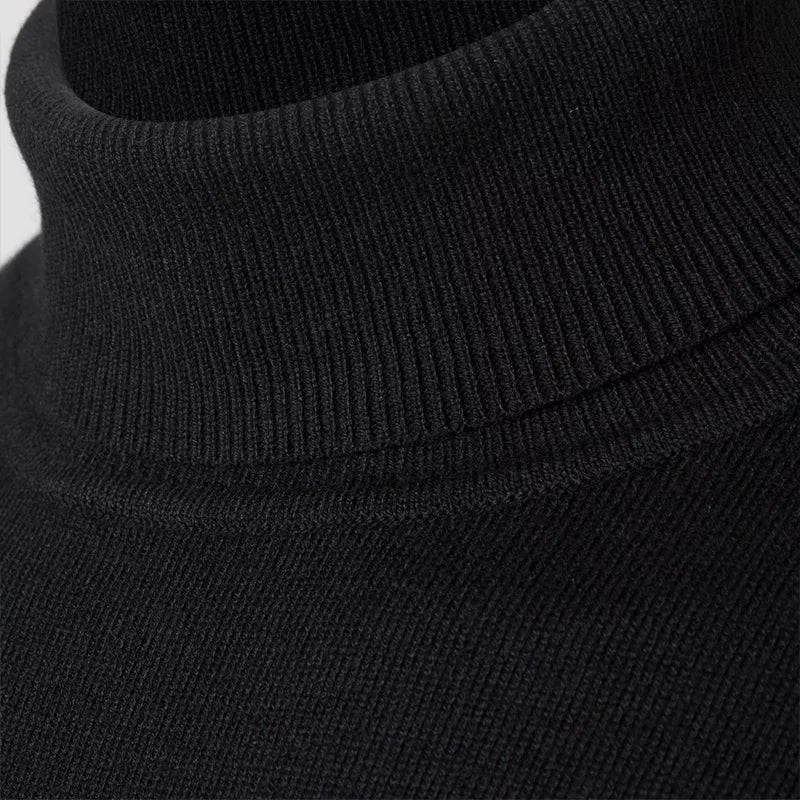 Solid High Neck Anti-Static Sweater