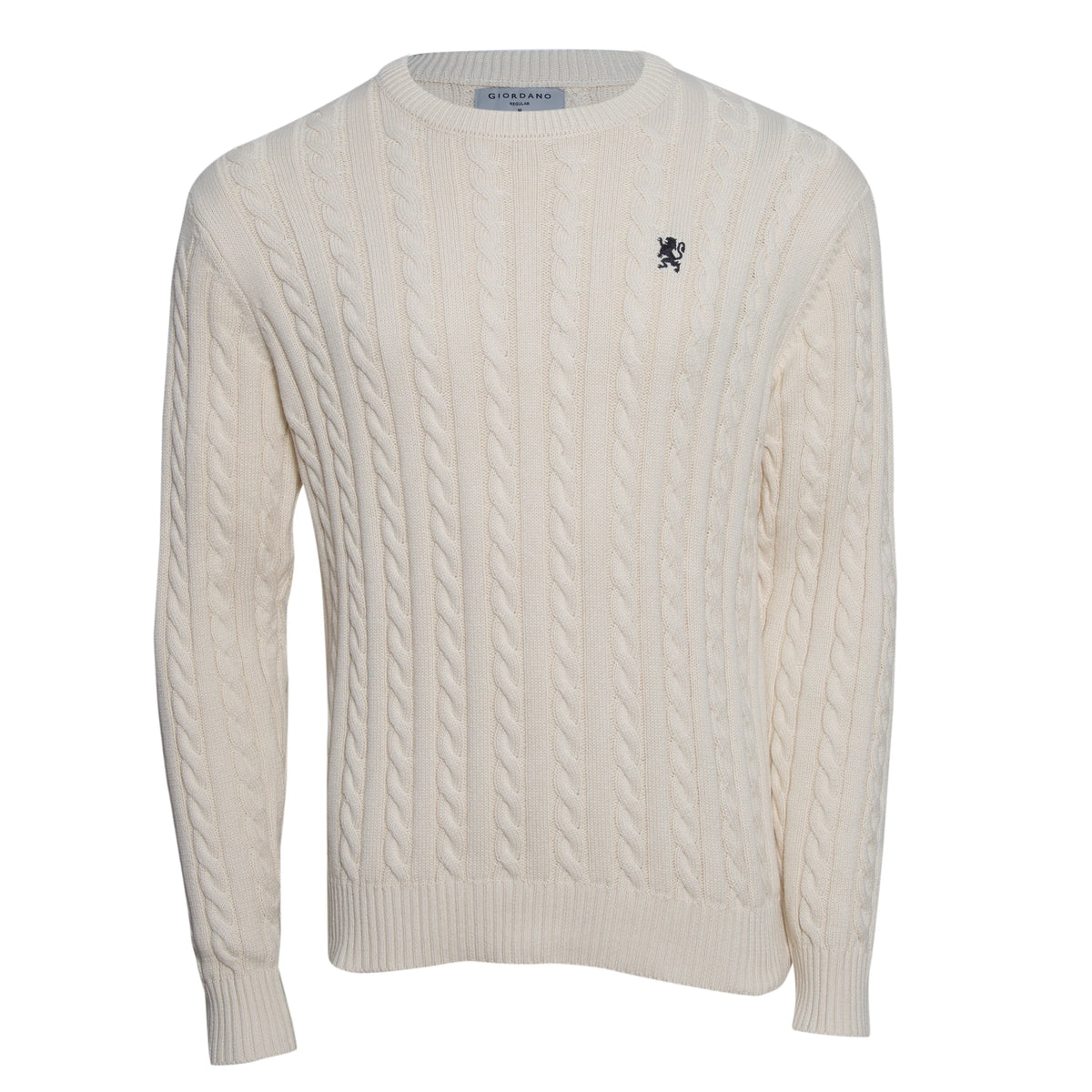 Performance Cable Knit Crew Neck Sweater