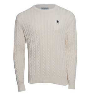 Performance Cable Knit Crew Neck Sweater