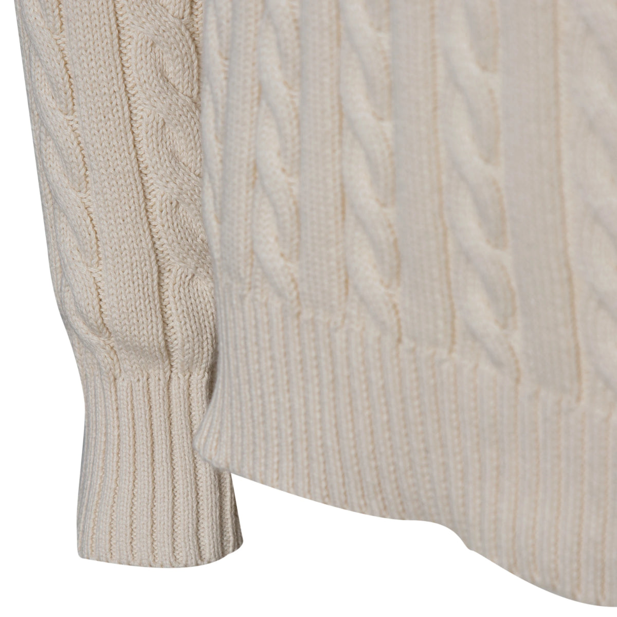 Performance Cable Knit Crew Neck Sweater