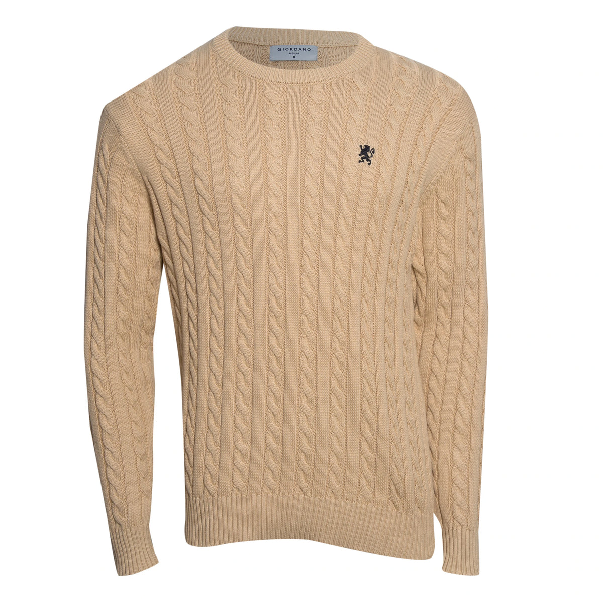 Performance Cable Knit Crew Neck Sweater