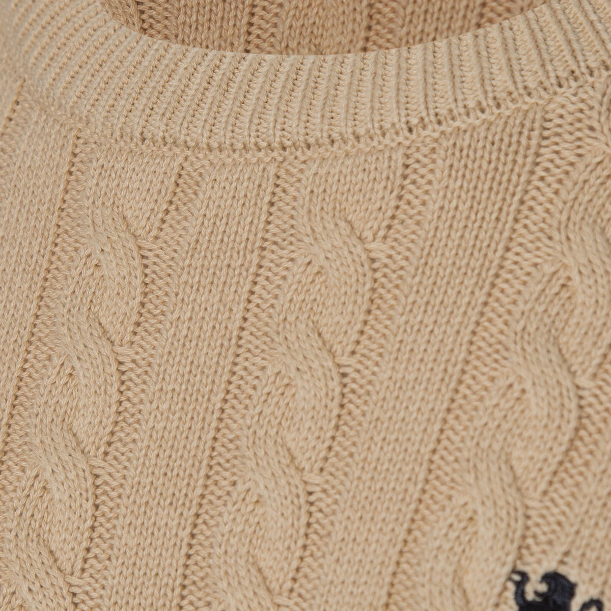 Performance Cable Knit Crew Neck Sweater