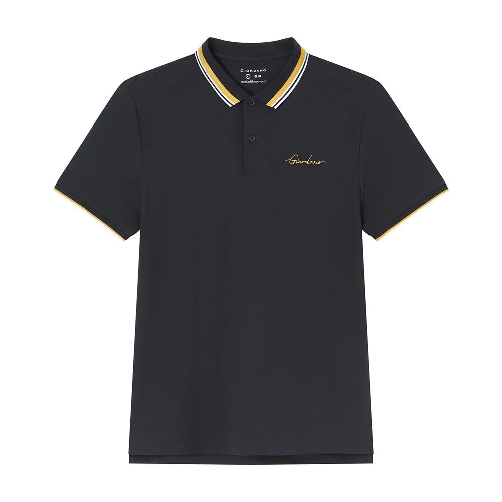 Signature Embroidery Slim Pique Polo