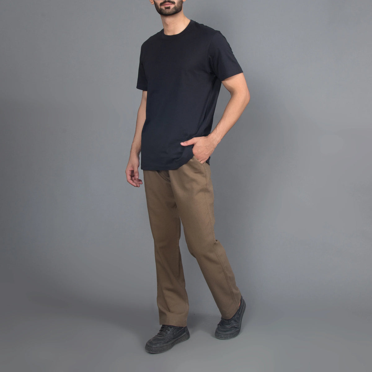 Cotton Crewneck Slim Fit Tee Short Sleeve