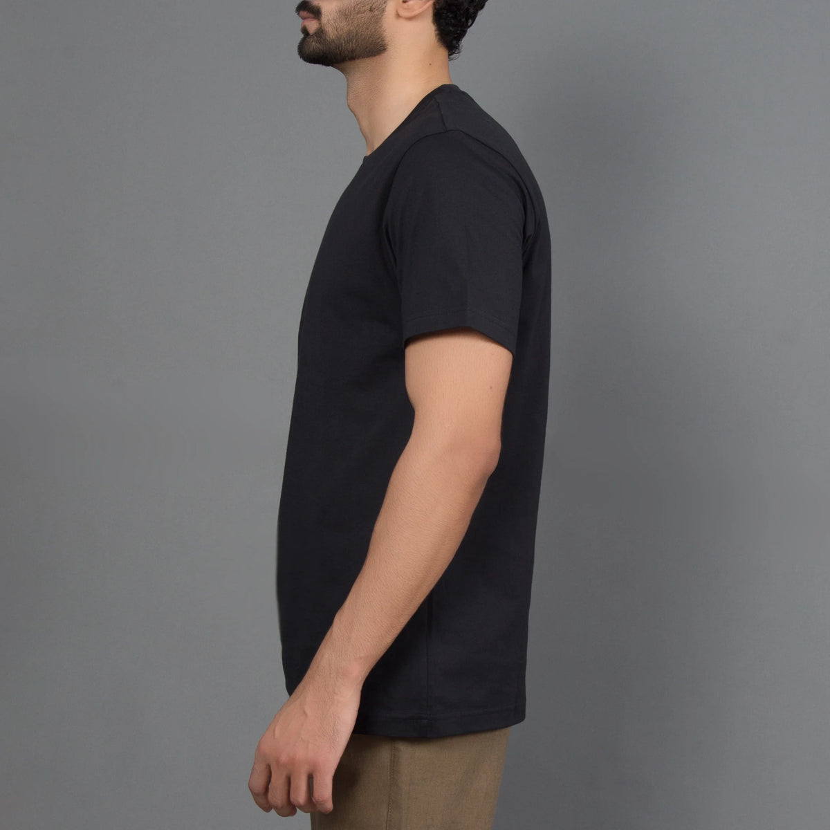 Cotton Crewneck Slim Fit Tee Short Sleeve