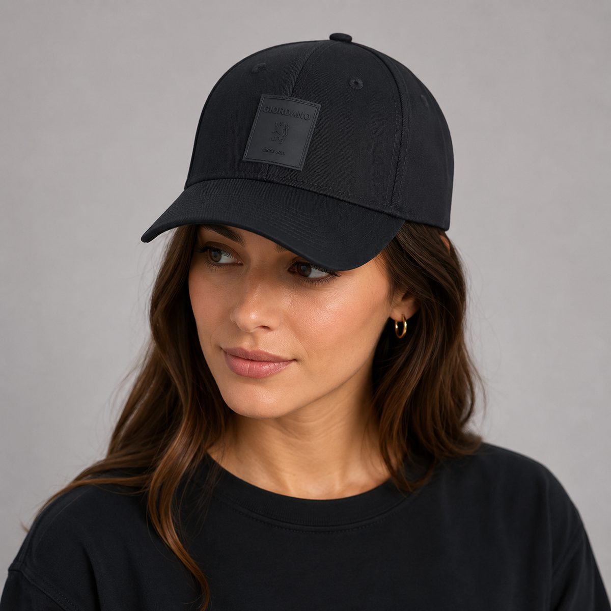 Unisex Cotton Rubber Badge Baseball Cap