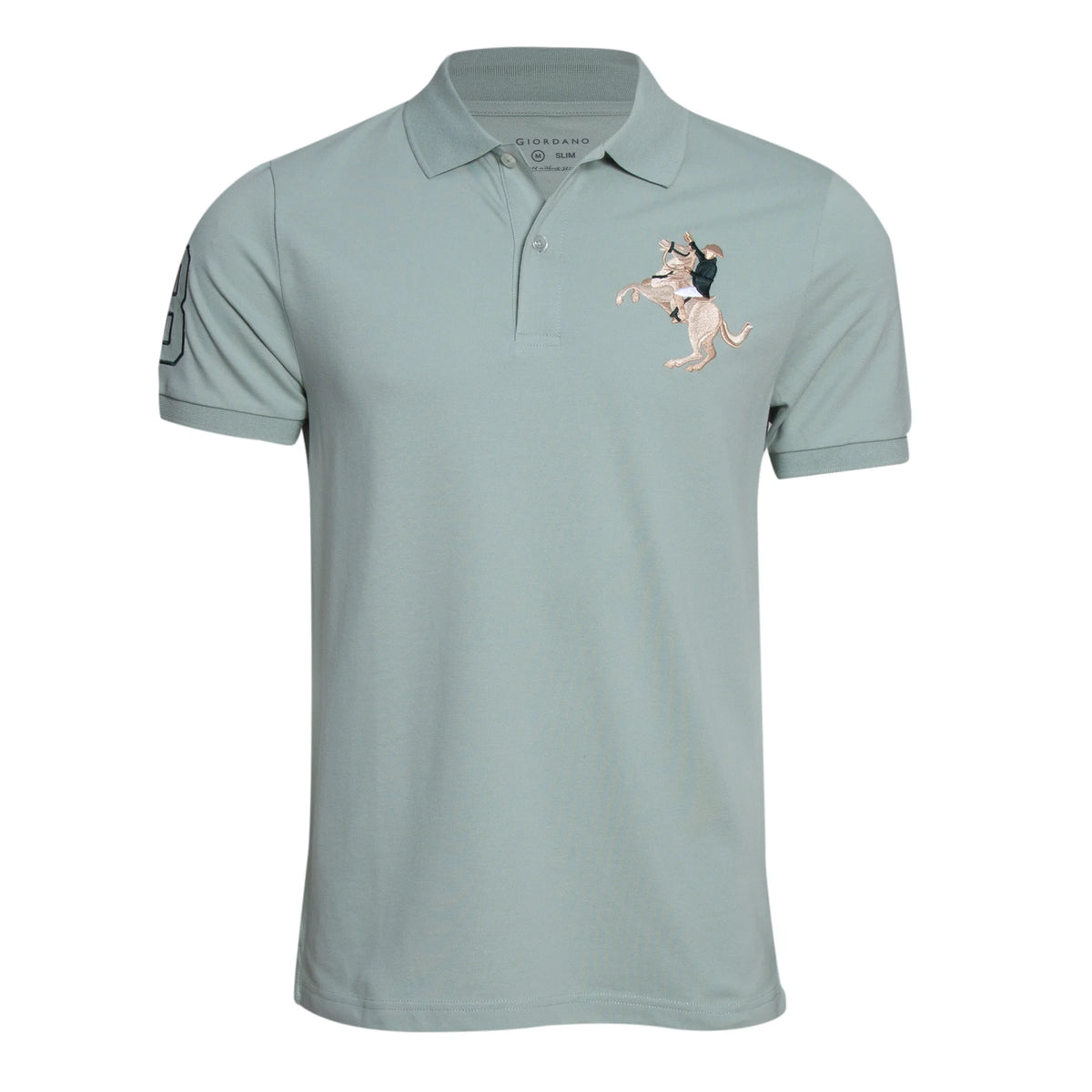 Slim Pique Polo With 3D Napoleon Embroidery