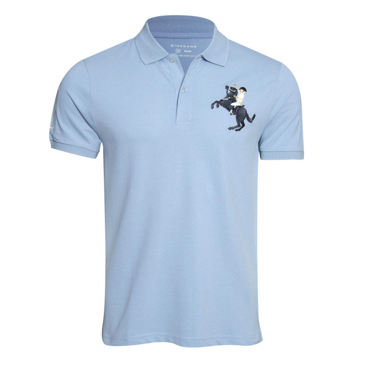 Slim Pique Polo With 3D Napoleon Embroidery