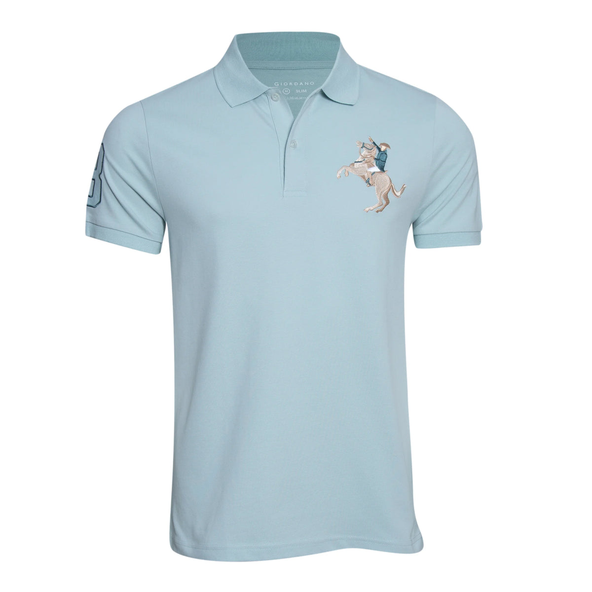 Slim Pique Polo With 3D Napoleon Embroidery