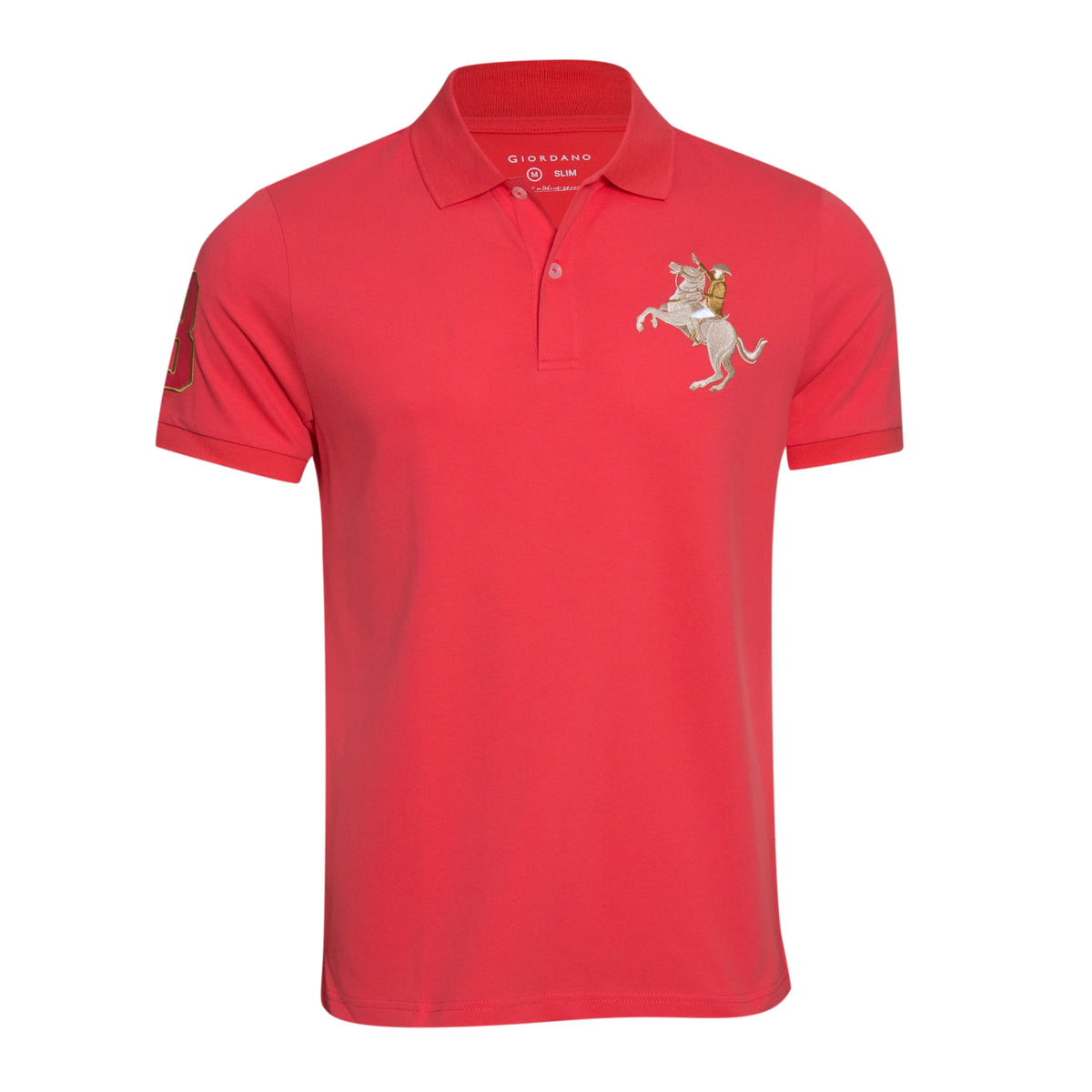 Slim Pique Polo With 3D Napoleon Embroidery