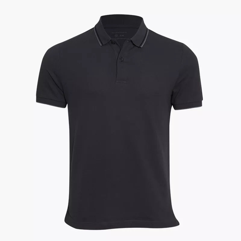 Solid Cotton Lycra Polo (Double Piping)