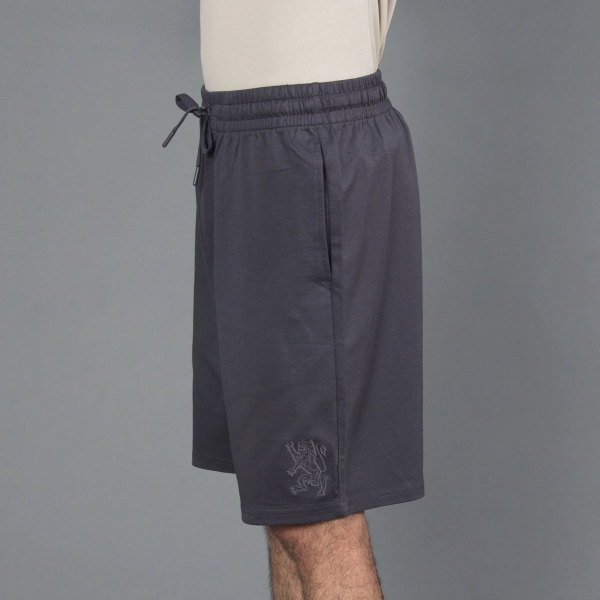 Embroidered 3D Lion Logo Short