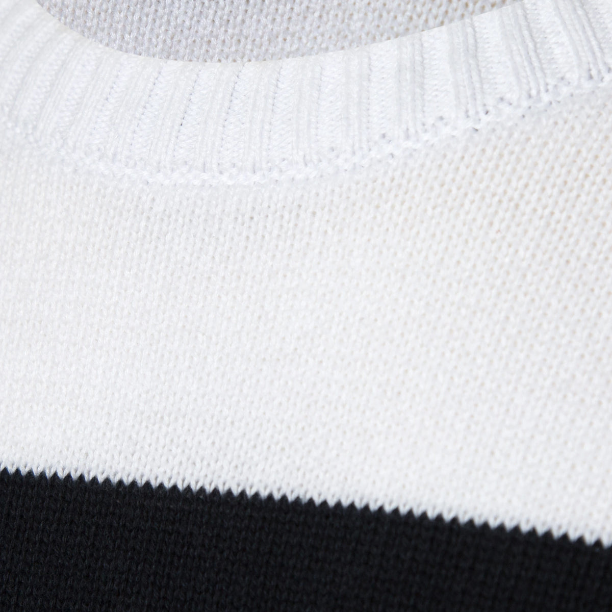 Striped Crew Neck Cotton Sweater