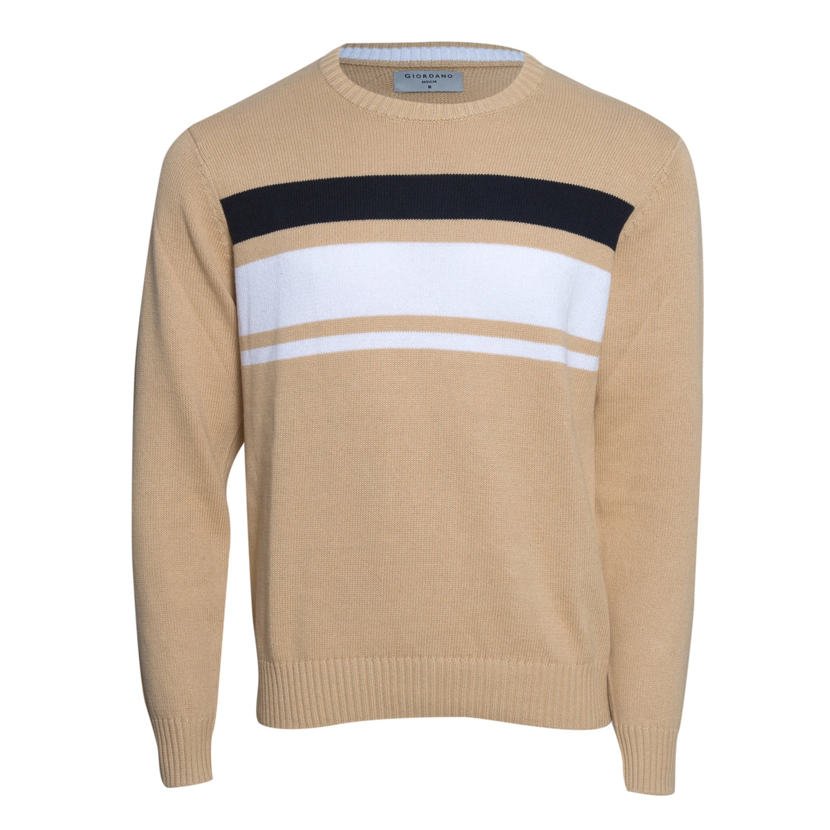 Striped Crew Neck Cotton Sweater