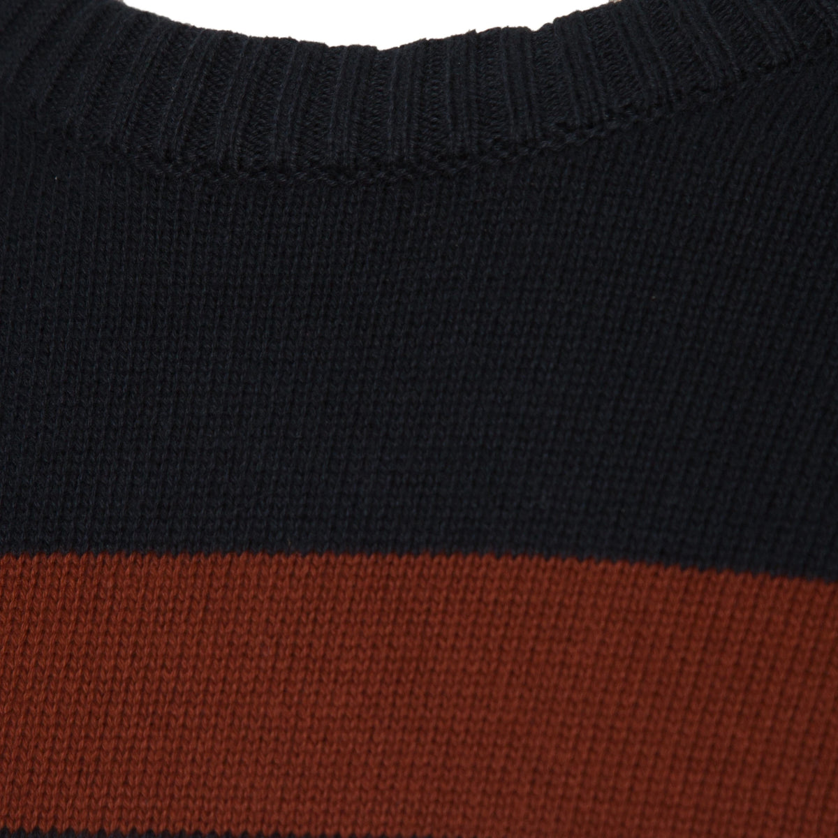 Striped Crew Neck Cotton Sweater
