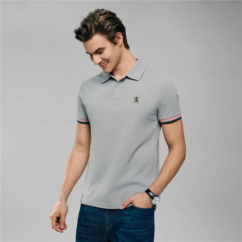 Performance Polo With Small Lion Embroidery (Slim Fit)