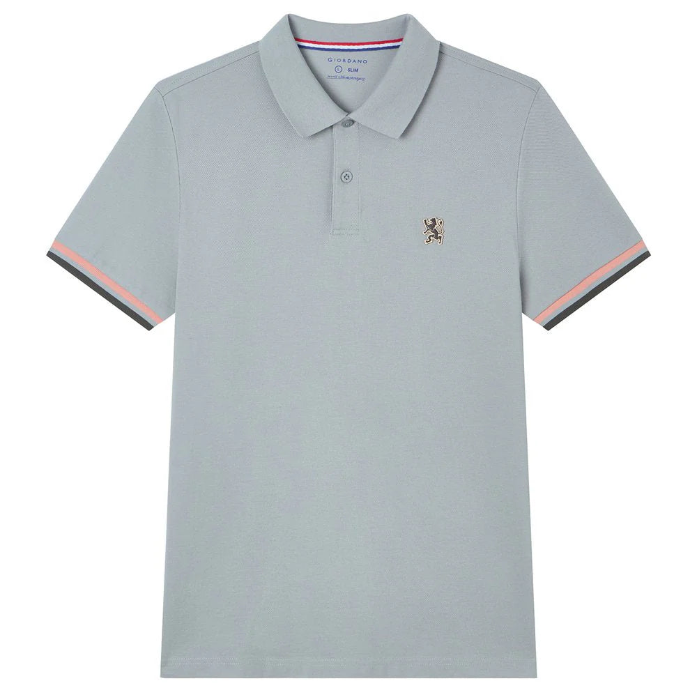 Performance Polo With Small Lion Embroidery (Slim Fit)