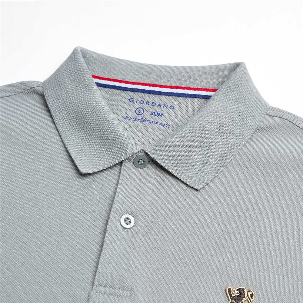 Performance Polo With Small Lion Embroidery (Slim Fit)