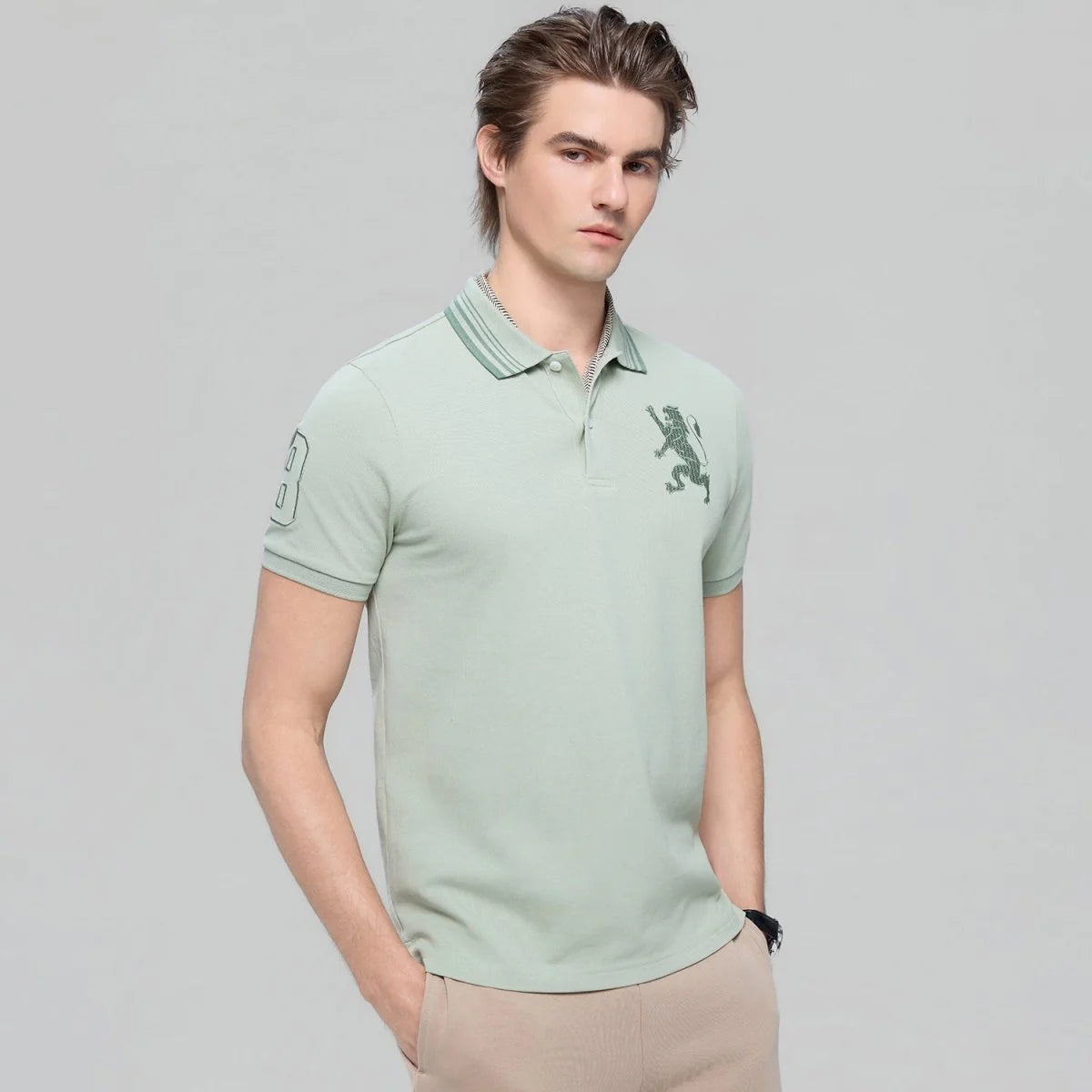 3D Lion Embroidery Polo (Exclusive)
