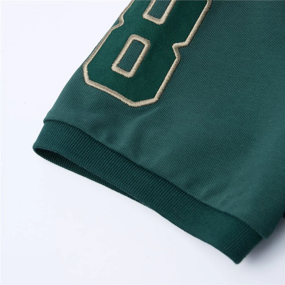Slim Pique Polo With 3D Lion Embroidery