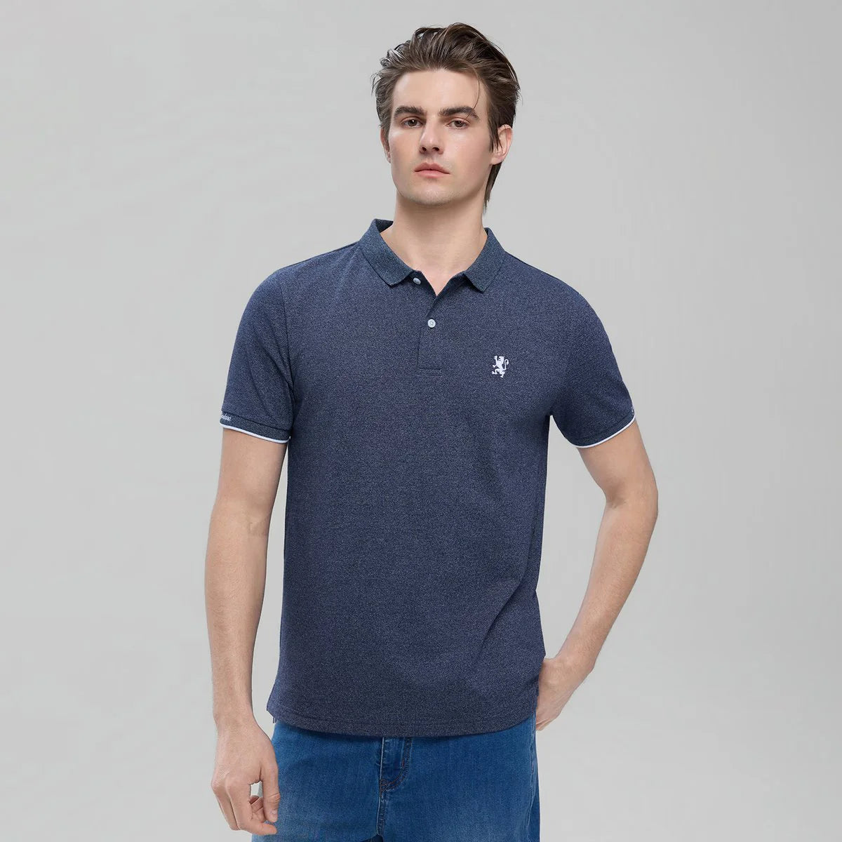 Small Lion Embroidered Polo
