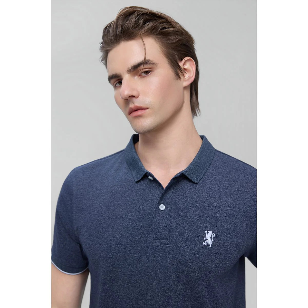 Small Lion Embroidered Polo