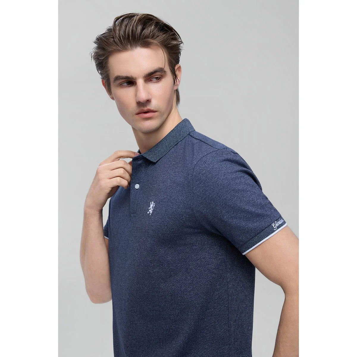 Small Lion Embroidered Polo