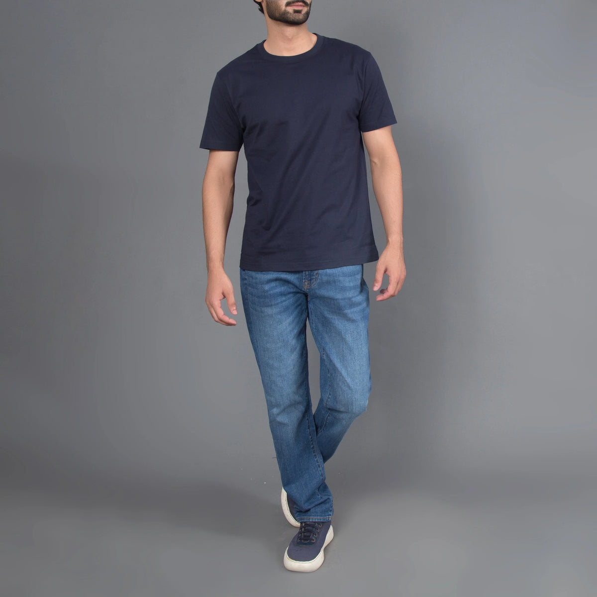 Cotton Crewneck Slim Fit Tee Short Sleeve