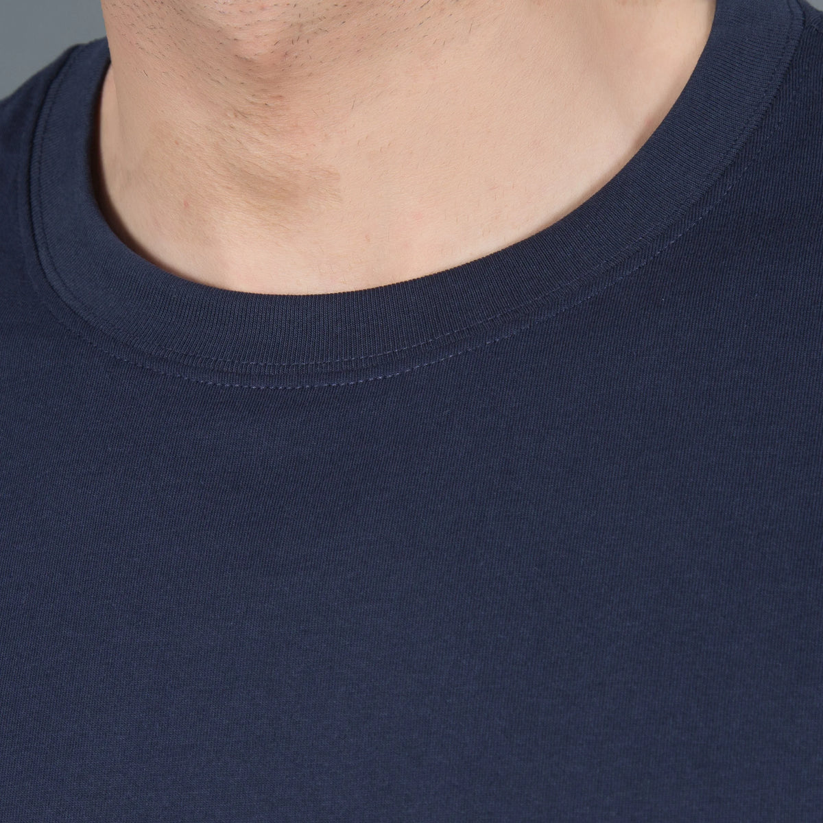 Cotton Crewneck Slim Fit Tee Short Sleeve
