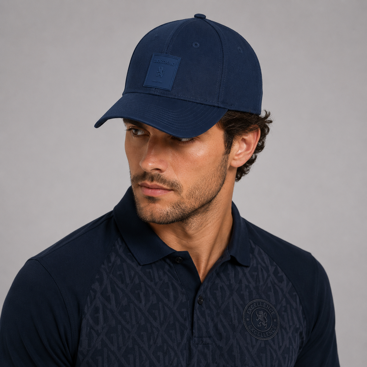 Unisex Cotton Rubber Badge Baseball Cap