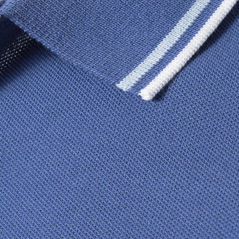 Solid Cotton Lycra Polo (Double-Piping)