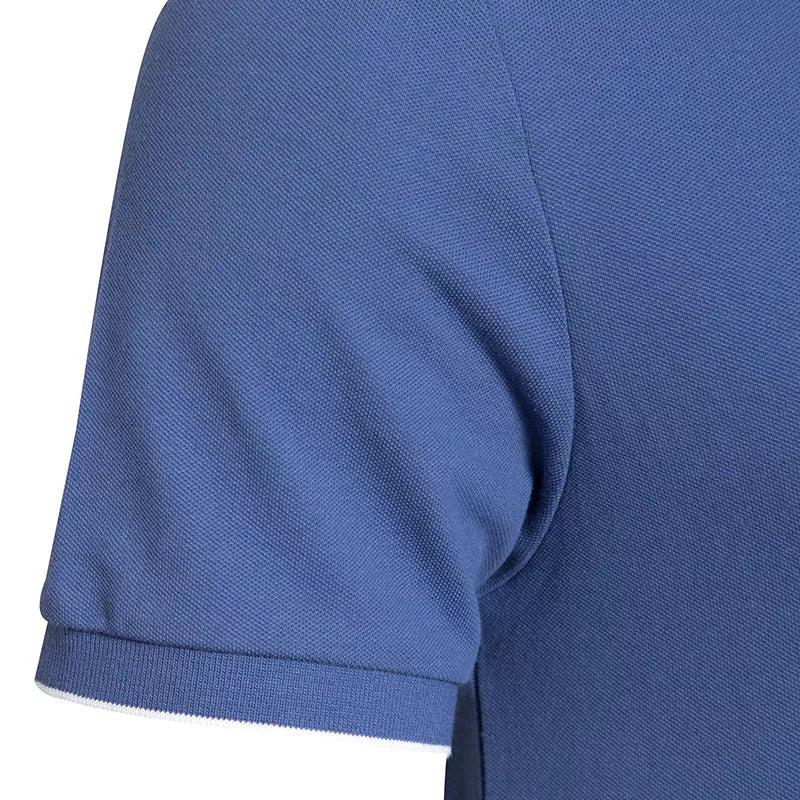 Solid Cotton Lycra Polo (Double-Piping)