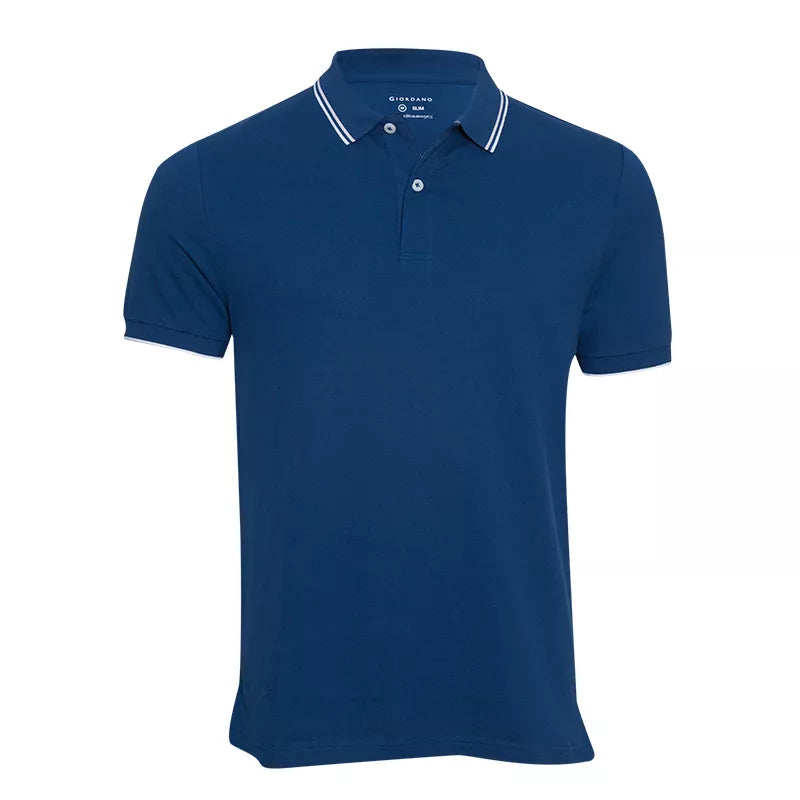 Solid Cotton Lycra Polo (Double Piping)