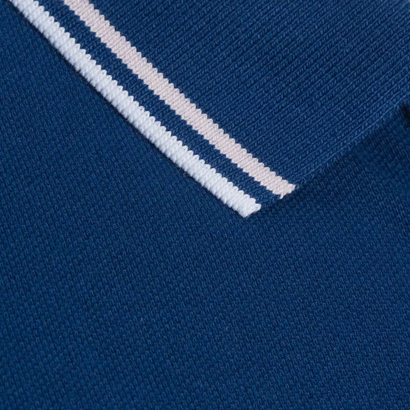 Solid Cotton Lycra Polo (Double Piping)