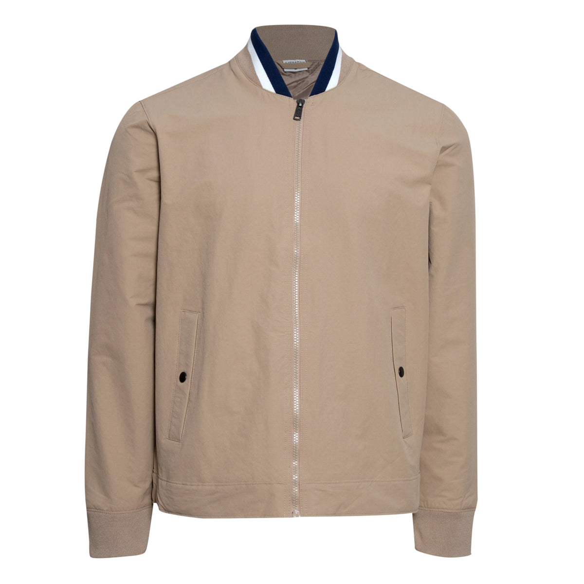 Striped Collar Bomber Jacket