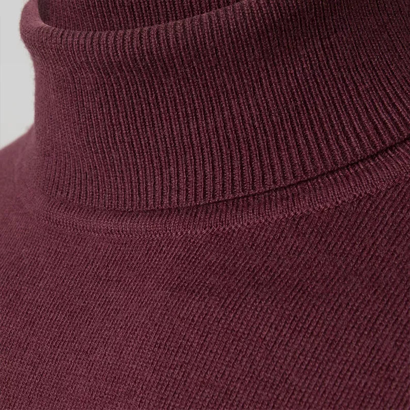 Solid High Neck Anti-Static Sweater
